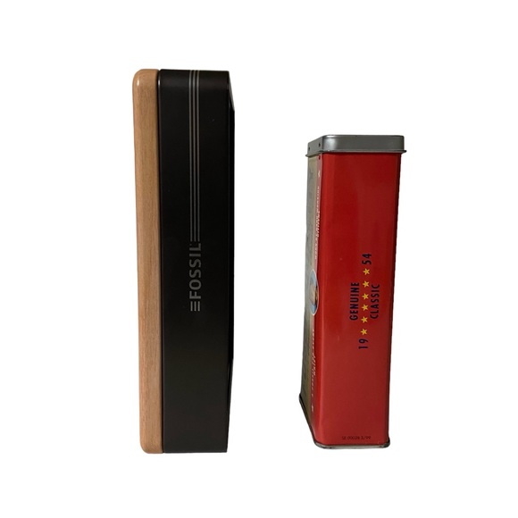 Vintage Fossil Watch Tin Boxes - Picture 2 of 9